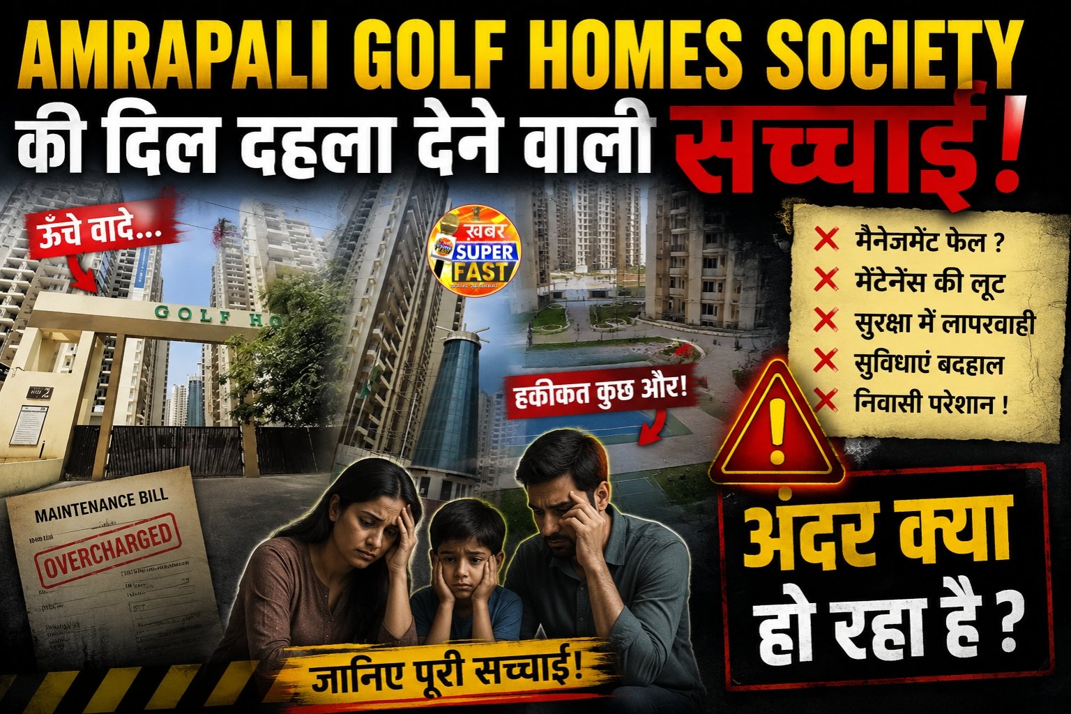 Amrapali Golf Homes Society की दिल दहला देने वाली सच्चाई! अंदर क्या हो रहा है?